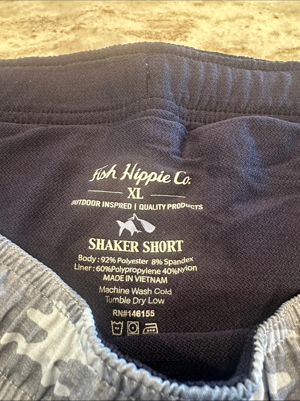 Gray Camo Swim/Active Shorts